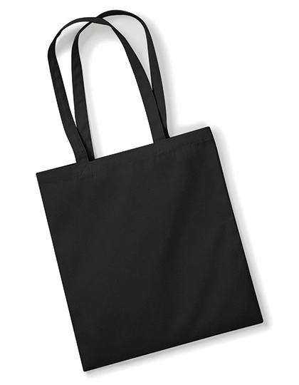 EarthAware® Organic Bag For Life zum Besticken und Bedrucken in der Farbe Black mit Ihren Logo, Schriftzug oder Motiv.