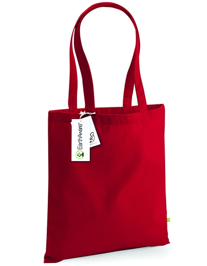 EarthAware® Organic Bag For Life zum Besticken und Bedrucken in der Farbe Classic Red mit Ihren Logo, Schriftzug oder Motiv.