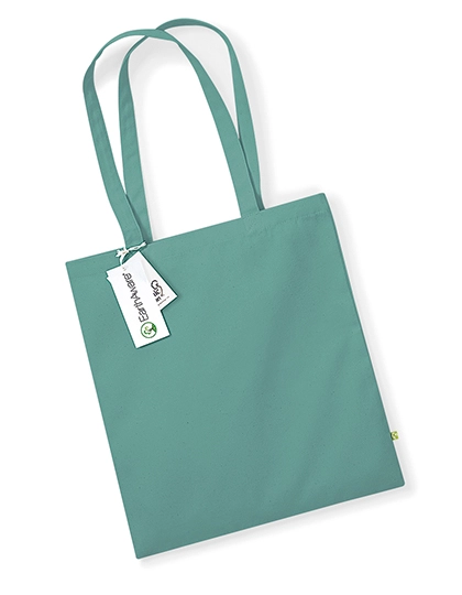 EarthAware® Organic Bag For Life zum Besticken und Bedrucken in der Farbe Sage Green mit Ihren Logo, Schriftzug oder Motiv.