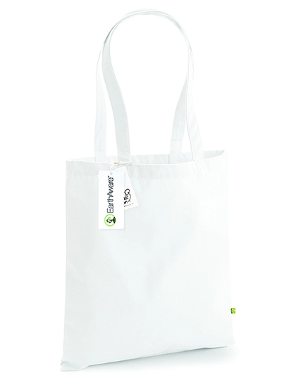 EarthAware® Organic Bag For Life zum Besticken und Bedrucken in der Farbe White mit Ihren Logo, Schriftzug oder Motiv.