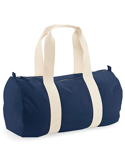 EarthAware® Organic Barrel Bag zum Besticken und Bedrucken in der Farbe French Navy mit Ihren Logo, Schriftzug oder Motiv.