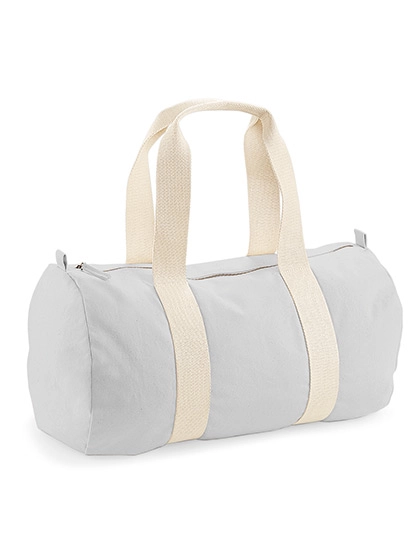 EarthAware® Organic Barrel Bag zum Besticken und Bedrucken in der Farbe Light Grey mit Ihren Logo, Schriftzug oder Motiv.