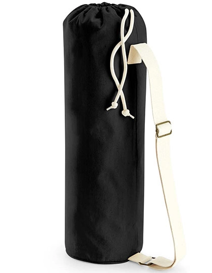 EarthAware® Organic Yoga Mat Bag zum Besticken und Bedrucken in der Farbe Black mit Ihren Logo, Schriftzug oder Motiv.