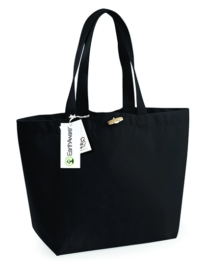 EarthAware® Organic Marina Bag zum Besticken und Bedrucken in der Farbe Black mit Ihren Logo, Schriftzug oder Motiv.