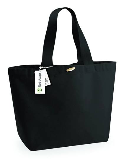 EarthAware® Organic Marina Bag XL zum Besticken und Bedrucken in der Farbe Black mit Ihren Logo, Schriftzug oder Motiv.