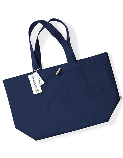 EarthAware® Organic Marina Bag XL zum Besticken und Bedrucken in der Farbe French Navy mit Ihren Logo, Schriftzug oder Motiv.