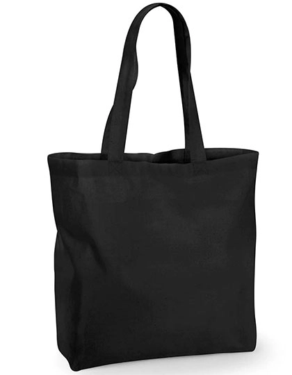 Recycled Cotton Maxi Bag zum Besticken und Bedrucken in der Farbe Black mit Ihren Logo, Schriftzug oder Motiv.