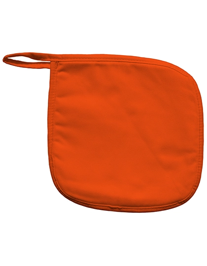 Potholder zum Besticken und Bedrucken in der Farbe Orange mit Ihren Logo, Schriftzug oder Motiv.