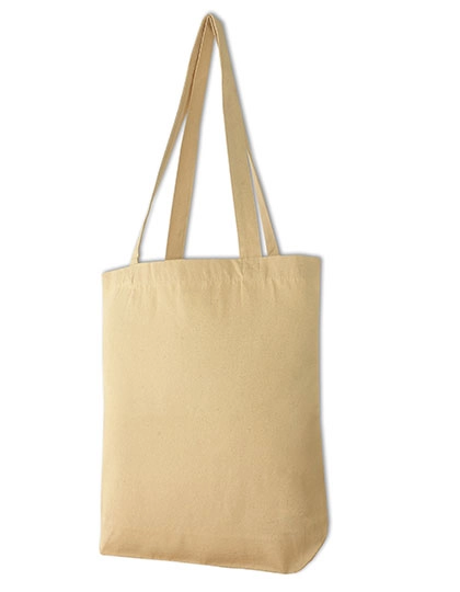 Canvas Carrier Bag Long Handle zum Besticken und Bedrucken in der Farbe Natural mit Ihren Logo, Schriftzug oder Motiv.