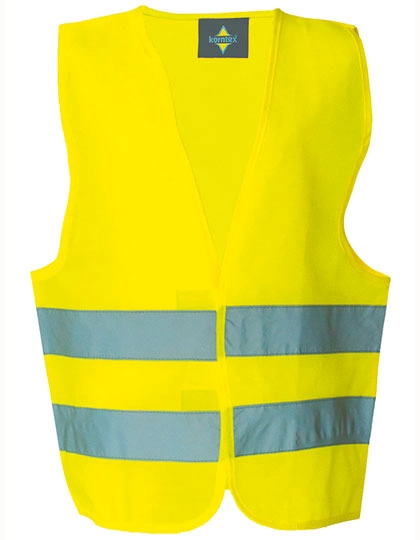 Kids´ Safety Vest zum Besticken und Bedrucken in der Farbe Signal Yellow mit Ihren Logo, Schriftzug oder Motiv.