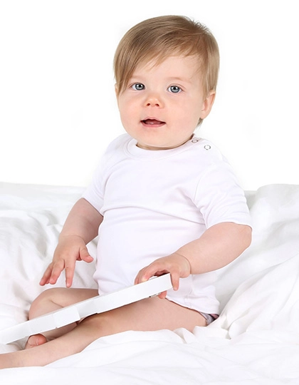 Short Sleeve Baby T-Shirt Polyester zum Besticken und Bedrucken mit Ihren Logo, Schriftzug oder Motiv.