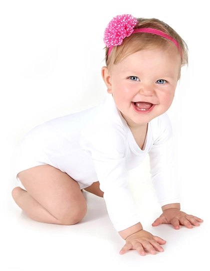 Long Sleeve Baby Bodysuit Polyester zum Besticken und Bedrucken mit Ihren Logo, Schriftzug oder Motiv.