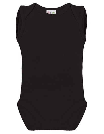 Bio Bodysuit Vest zum Besticken und Bedrucken in der Farbe Black mit Ihren Logo, Schriftzug oder Motiv.