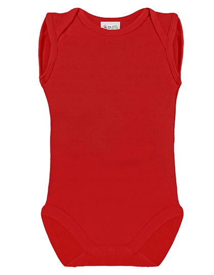 Bio Bodysuit Vest zum Besticken und Bedrucken in der Farbe Red mit Ihren Logo, Schriftzug oder Motiv.