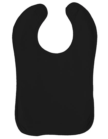 Baby Bib Double Layer zum Besticken und Bedrucken in der Farbe Black-Black mit Ihren Logo, Schriftzug oder Motiv.