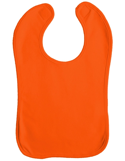 Baby Bib Double Layer zum Besticken und Bedrucken in der Farbe Orange-Orange mit Ihren Logo, Schriftzug oder Motiv.