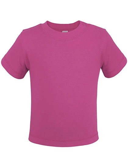 Bio Short Sleeve Baby T-Shirt zum Besticken und Bedrucken in der Farbe Cherry mit Ihren Logo, Schriftzug oder Motiv.