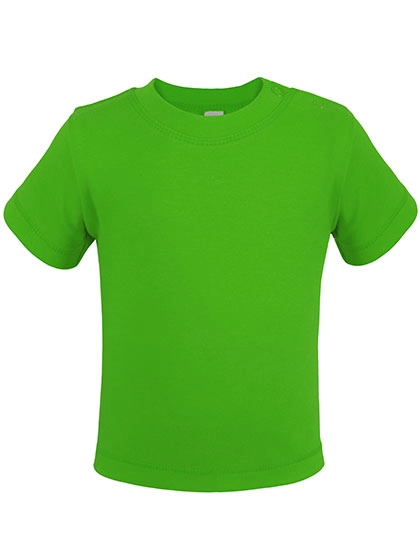 Bio Short Sleeve Baby T-Shirt zum Besticken und Bedrucken in der Farbe Lime Green mit Ihren Logo, Schriftzug oder Motiv.