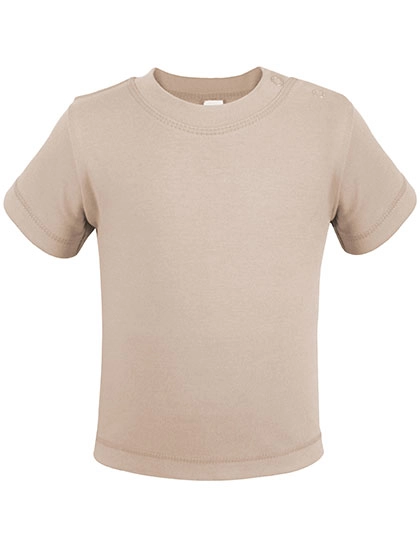Bio Short Sleeve Baby T-Shirt zum Besticken und Bedrucken in der Farbe Natural mit Ihren Logo, Schriftzug oder Motiv.