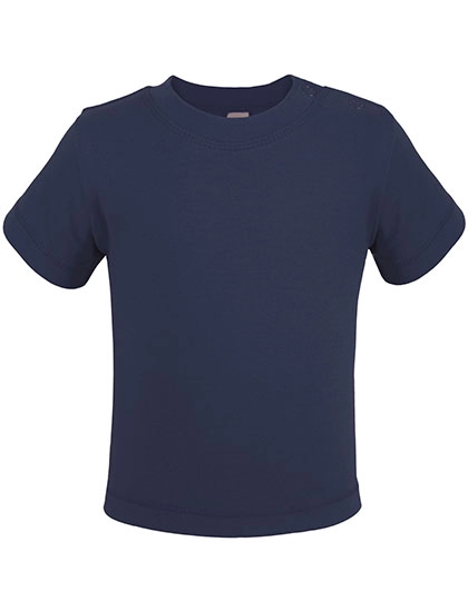 Bio Short Sleeve Baby T-Shirt zum Besticken und Bedrucken in der Farbe Navy mit Ihren Logo, Schriftzug oder Motiv.