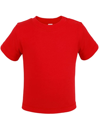 Bio Short Sleeve Baby T-Shirt zum Besticken und Bedrucken in der Farbe Red mit Ihren Logo, Schriftzug oder Motiv.
