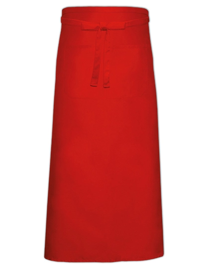 Bistro Apron XL With Front Pocket zum Besticken und Bedrucken in der Farbe Red mit Ihren Logo, Schriftzug oder Motiv.
