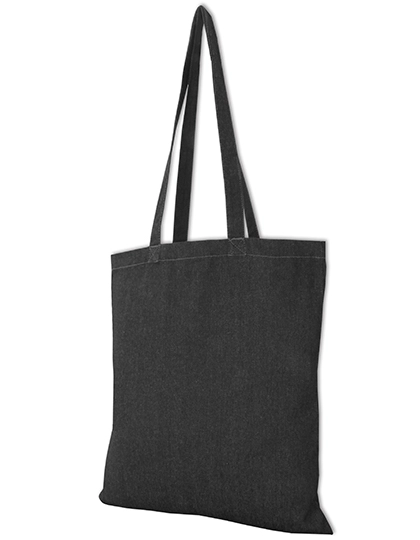 Jeans Bag - Long Handles zum Besticken und Bedrucken in der Farbe Black mit Ihren Logo, Schriftzug oder Motiv.
