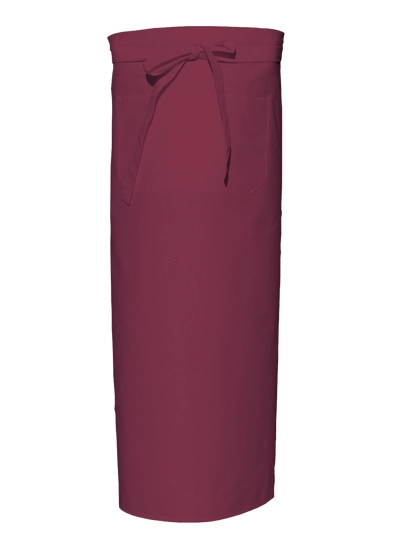 Bistro Apron With Front Pocket zum Besticken und Bedrucken in der Farbe Bordeaux mit Ihren Logo, Schriftzug oder Motiv.