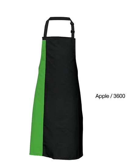 Duo Apron zum Besticken und Bedrucken in der Farbe Black-Apple (ca. Pantone 360) mit Ihren Logo, Schriftzug oder Motiv.