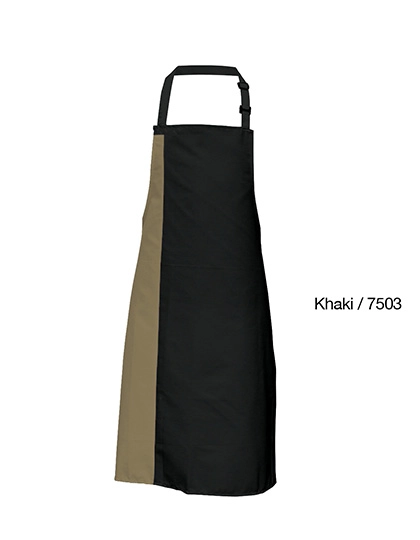 Duo Apron zum Besticken und Bedrucken in der Farbe Black-Khaki (ca. Pantone 7503) mit Ihren Logo, Schriftzug oder Motiv.