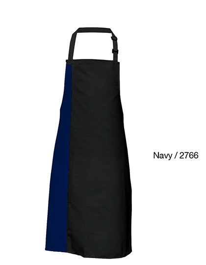 Duo Apron zum Besticken und Bedrucken in der Farbe Black-Navy (ca. Pantone 2766) mit Ihren Logo, Schriftzug oder Motiv.