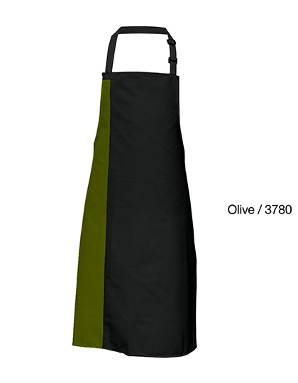 Duo Apron zum Besticken und Bedrucken in der Farbe Black-Olive (ca. Pantone 378) mit Ihren Logo, Schriftzug oder Motiv.