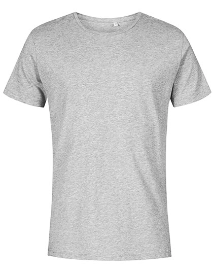 Men´s Roundneck T-Shirt zum Besticken und Bedrucken in der Farbe Heather Grey mit Ihren Logo, Schriftzug oder Motiv.