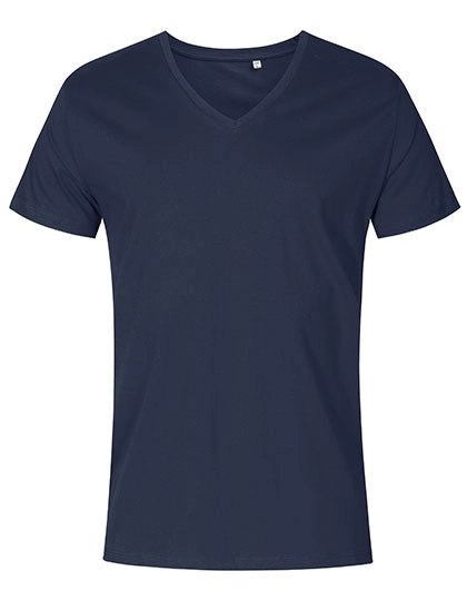 Men´s V-Neck T-Shirt zum Besticken und Bedrucken in der Farbe French Navy mit Ihren Logo, Schriftzug oder Motiv.