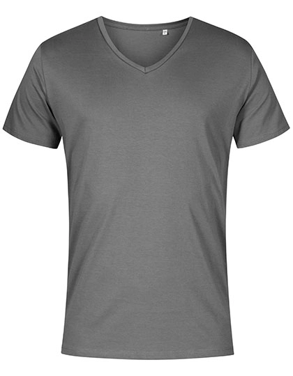 Men´s V-Neck T-Shirt zum Besticken und Bedrucken in der Farbe Steel Grey (Solid) mit Ihren Logo, Schriftzug oder Motiv.