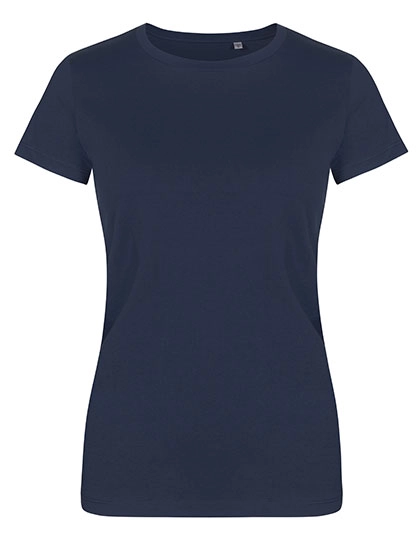 Women´s Roundneck T-Shirt zum Besticken und Bedrucken in der Farbe French Navy mit Ihren Logo, Schriftzug oder Motiv.