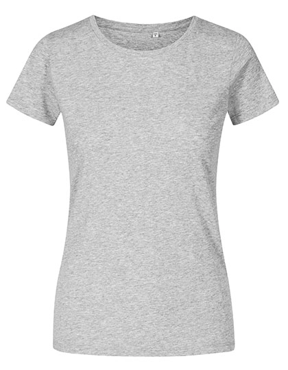 Women´s Roundneck T-Shirt zum Besticken und Bedrucken in der Farbe Heather Grey mit Ihren Logo, Schriftzug oder Motiv.