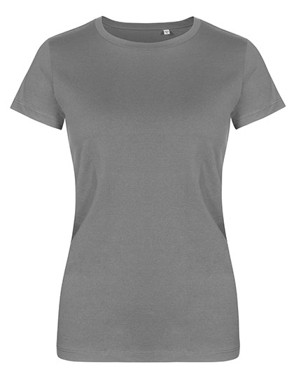 Women´s Roundneck T-Shirt zum Besticken und Bedrucken in der Farbe Steel Grey (Solid) mit Ihren Logo, Schriftzug oder Motiv.