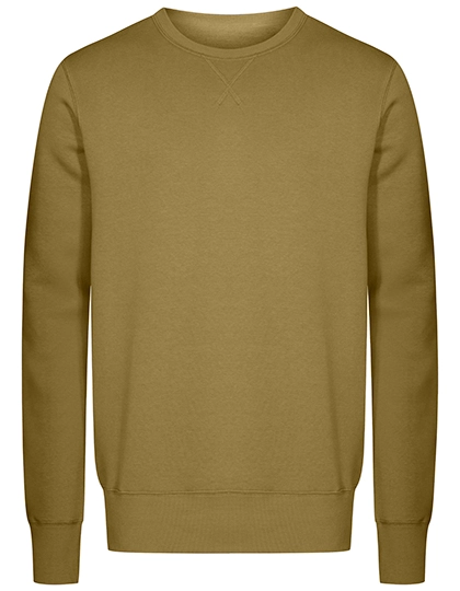 Men´s Sweater zum Besticken und Bedrucken in der Farbe Olive mit Ihren Logo, Schriftzug oder Motiv.