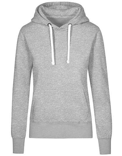 Women´s Hoody Sweater zum Besticken und Bedrucken in der Farbe Heather Grey mit Ihren Logo, Schriftzug oder Motiv.