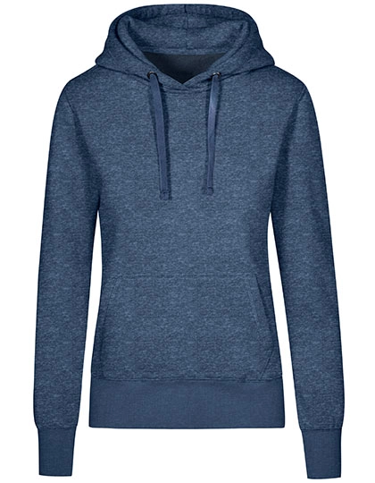 Women´s Hoody Sweater zum Besticken und Bedrucken in der Farbe Heather Navy mit Ihren Logo, Schriftzug oder Motiv.