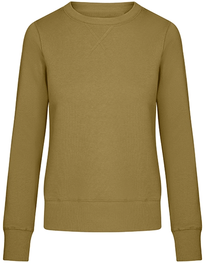 Women´s Sweater zum Besticken und Bedrucken in der Farbe Olive mit Ihren Logo, Schriftzug oder Motiv.