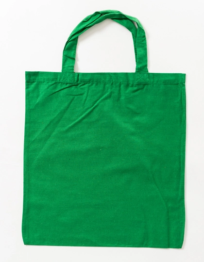 Baumwolltasche, kurze Henkel zum Besticken und Bedrucken in der Farbe Dark Green (ca. Pantone 347U-HKS 57) mit Ihren Logo, Schriftzug oder Motiv.
