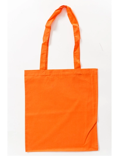 Baumwolltasche, lange Henkel zum Besticken und Bedrucken in der Farbe Orange (ca. Pantone 021U-HKS 10) mit Ihren Logo, Schriftzug oder Motiv.