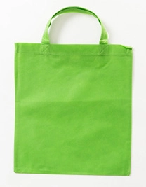 Vliestasche (PP-Tasche) kurze Henkel zum Besticken und Bedrucken in der Farbe Light Green (ca. Pantone 360U-HKS 66) mit Ihren Logo, Schriftzug oder Motiv.