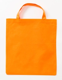 Vliestasche (PP-Tasche) kurze Henkel zum Besticken und Bedrucken in der Farbe Orange (ca. Pantone 021U-HKS 8-10) mit Ihren Logo, Schriftzug oder Motiv.