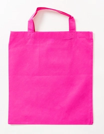 Vliestasche (PP-Tasche) kurze Henkel zum Besticken und Bedrucken in der Farbe Pink (ca. Pantone 226U-HKS 27) mit Ihren Logo, Schriftzug oder Motiv.