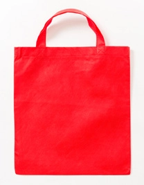 Vliestasche (PP-Tasche) kurze Henkel zum Besticken und Bedrucken in der Farbe Red (ca. Pantone 032U-HKS 13-14) mit Ihren Logo, Schriftzug oder Motiv.