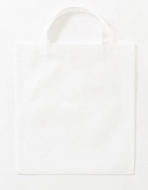 Vliestasche (PP-Tasche) kurze Henkel zum Besticken und Bedrucken in der Farbe White mit Ihren Logo, Schriftzug oder Motiv.