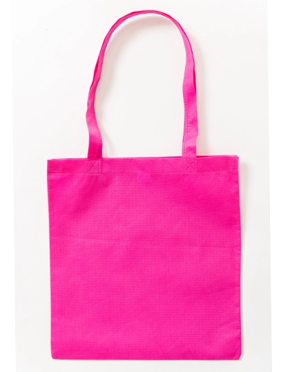Vliestasche (PP-Tasche) lange Henkel zum Besticken und Bedrucken in der Farbe Pink (ca. Pantone 226U-HKS 27) mit Ihren Logo, Schriftzug oder Motiv.